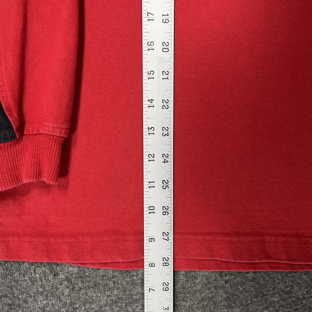 Vintage University of Georgia Bulldogs Rugby Shirt Mens L Red Black Striped SEC - Picture 8 of 14